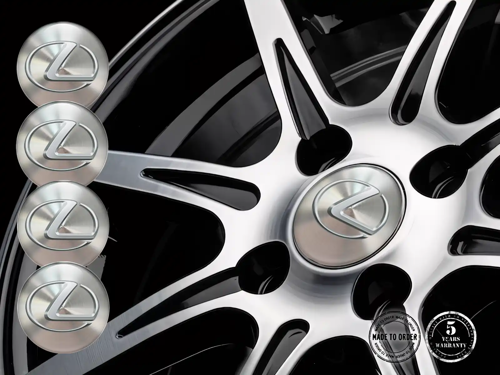 Lexus Pegatinas Epoxi Bombadas Calcomanías de Aro Resina